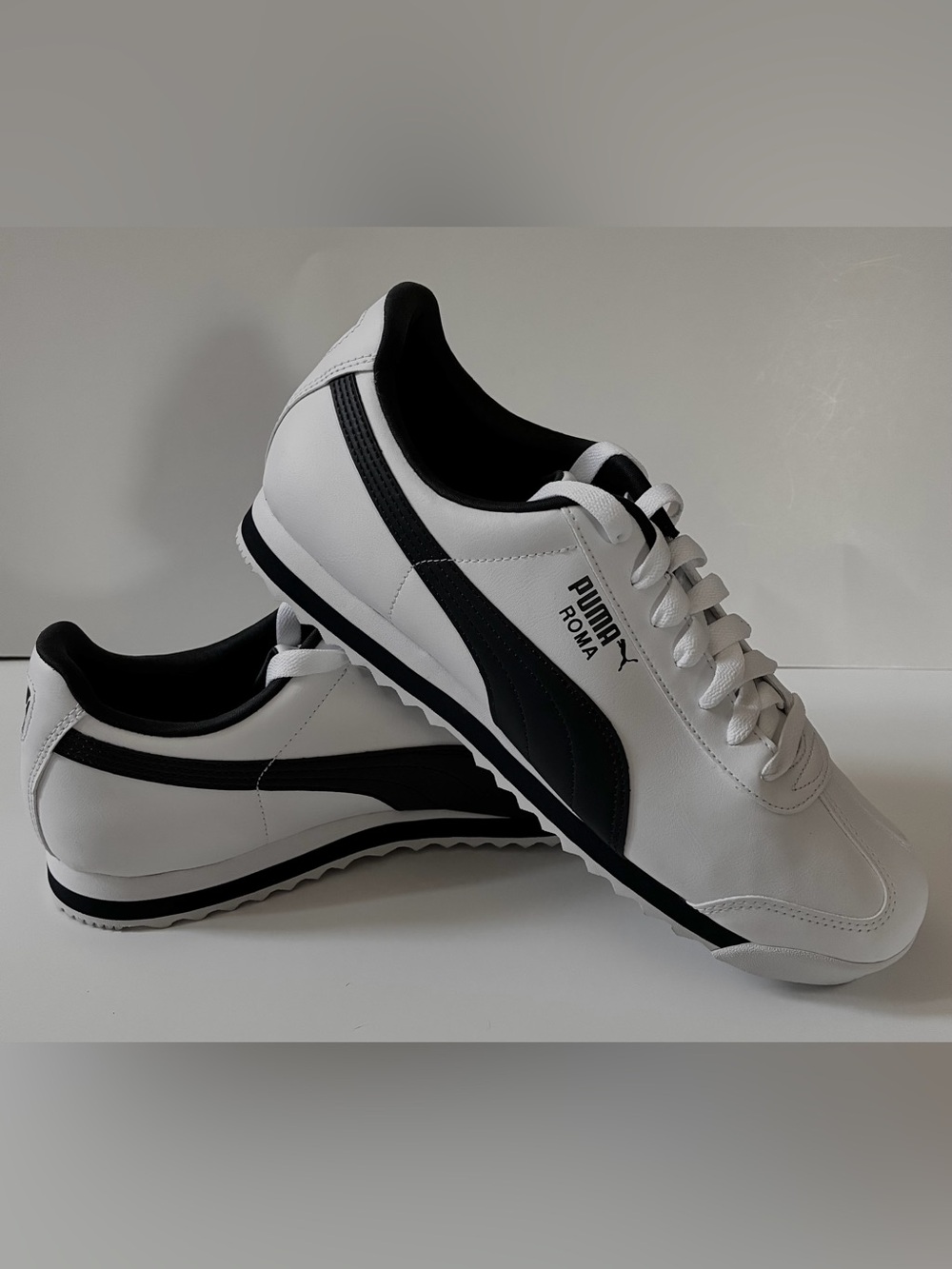 New Puma Roma Basic Shoes Mens 11.5 ~ Puma Navy/White Shoes Retro
